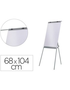 PIZARRA BLANCA ROCADA CON TRIPODE PARA CONFERENCIAS MAGNETICA LACADA BRAZO EXTENSIBLE 68X104 CM ALTURA