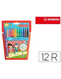 ROTULADOR STABILO POWER CAJA DE 12 UNIDADES COLORES SURTIDOS