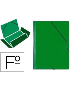CARPETA GOMAS SOLAPAS CARTON SARO TAMAÑO FOLIO VERDE
