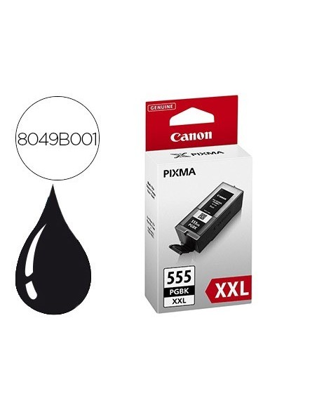 INK-JET CANON PGI-555 XXL PIXMA IP8750 / IX6850 / MX725 1.000 PAG NEGRO