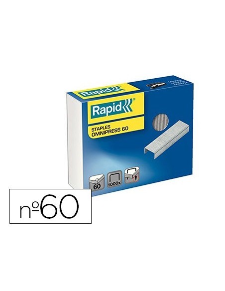 GRAPAS RAPID OMNIPRESS 60 GALVANIZADAS CAJA DE 1000 UNIDADES