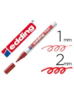 ROTULADOR EDDING PUNTA FIBRA 751 ROJO PUNTA REDONDA 1-2 MM