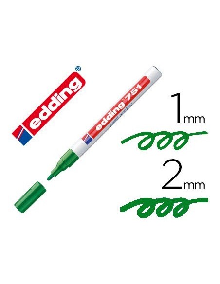 ROTULADOR EDDING PUNTA FIBRA 751 VERDE PUNTA REDONDA 1-2 MM