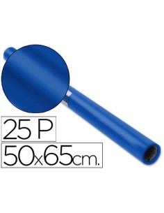 PAPEL CHAROL AZUL COBALTO ROLLO 25 HOJAS DE 50X65 CM