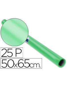 PAPEL CHAROL VERDE PALIDO ROLLO 25 HOJAS DE 50X65 CM