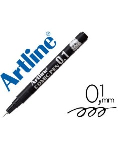 ROTULADOR ARTLINE CALIBRADO MICROMETRICO NEGRO COMIC PEN EK-281 PUNTA POLIACETAL 0,1 MM RESISTENTE AL AGUA