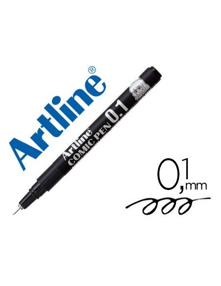 ROTULADOR ARTLINE CALIBRADO MICROMETRICO NEGRO COMIC PEN EK-281 PUNTA POLIACETAL 0,1 MM RESISTENTE AL AGUA