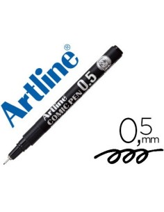 ROTULADOR ARTLINE CALIBRADO MICROMETRICO NEGRO COMIC PEN EK-285 PUNTA POLIACETAL 0,5 MM RESISTENTE AL AGUA