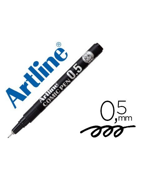 ROTULADOR ARTLINE CALIBRADO MICROMETRICO NEGRO COMIC PEN EK-285 PUNTA POLIACETAL 0,5 MM RESISTENTE AL AGUA