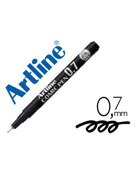 ROTULADOR ARTLINE CALIBRADO MICROMETRICO NEGRO COMIC PEN EK-287 PUNTA POLIACETAL 0,7 MM RESISTENTE AL AGUA