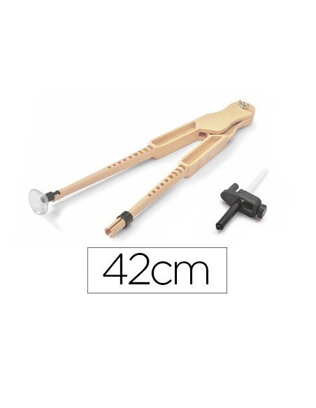 COMPAS PARA ENCERADO FAIBO DE PLASTICO CON ADAPTADOR IMITACION MADERA 42 CM