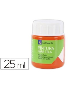 PINTURA PARA TELA LA PAJARITA ANARANJADO 25 ML
