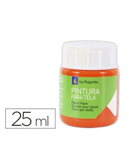 PINTURA PARA TELA LA PAJARITA ANARANJADO 25 ML