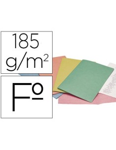 SUBCARPETA CARTULINA LIDERPAPEL FOLIO COLORES SURTIDOS PAQUETE DE 25 UNIDADES RETRACTILADAS