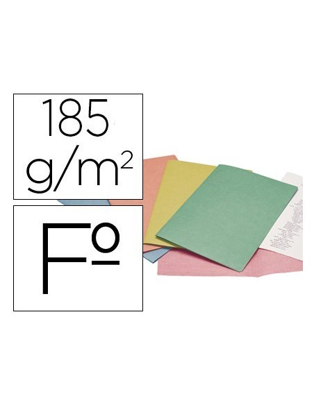 SUBCARPETA CARTULINA LIDERPAPEL FOLIO COLORES SURTIDOS PAQUETE DE 25 UNIDADES RETRACTILADAS