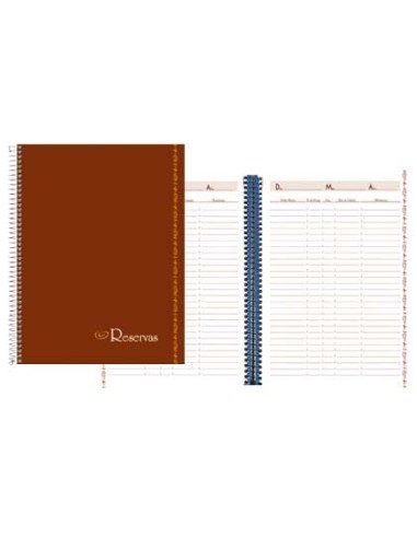 LIBRO DE RESERVAS LIDERPAPEL RESTAURANTE CON ESPIRAL DIN A480 HOJAS PAPEL 80 GR