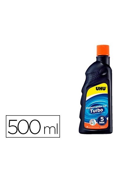 DESATASCADOR DE TUBERIAS GEL UHU TURBO BOTELLA 500 ML
