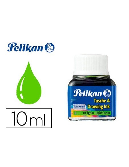 TINTA CHINA PELIKAN VERDE CLARO BOTE DE 10 ML