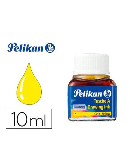 TINTA CHINA PELIKAN AMARILLO BOTE DE 10 ML