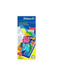 ACUARELA PELIKAN K12 ESTUCHE PLASTICO 12 COLORES