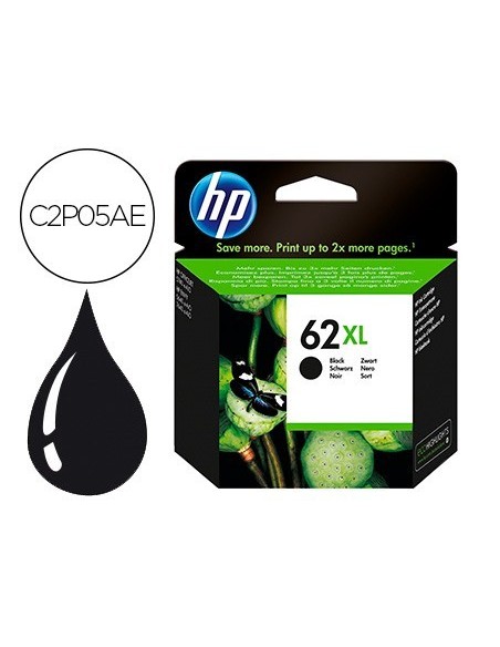 INK-JET HP 62XL ENVY 5640/7640 OFFICEJET 5740 NEGRO 600 PAG