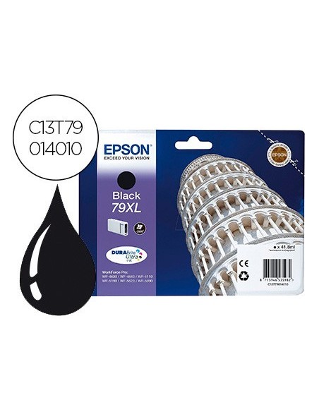 INK-JET EPSON 79XL 900P WF 4630 / 4640 / 5110 / 5620 / 5690 / 5690 NEGRO 2.600 PAG