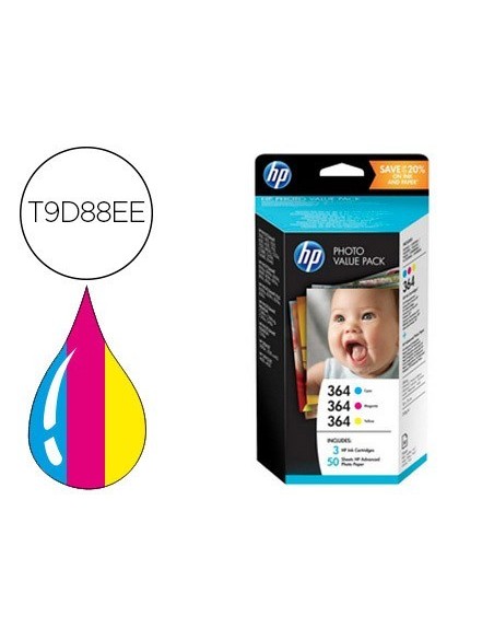 INK-JET HP 364 DESKJET3070A / PHOTOSMART 5510 / B010A / C309N / B8550 / C63241 / D5460 PACK MULTICOLOR