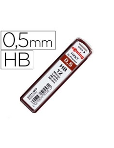 MINAS ROTRING GRAFITO 0,5 MM HB ESTUCHE DE 12 MINAS