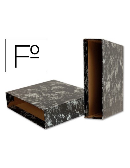 CAJA ARCHIVADOR LIDERPAPEL CLASSIC BLUE FOLIO NEGRA