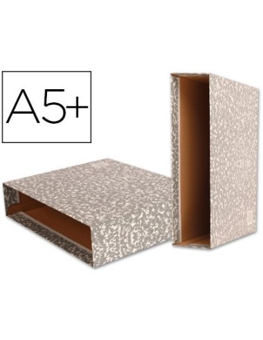 CAJA ARCHIVADOR LIDERPAPEL CLASSIC RED CUARTO APAISADO GRIS