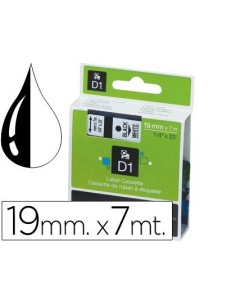 CINTA DYMO NEGRO-BLANCO 19MM X 7MT D1