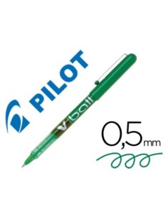 ROTULADOR PILOT ROLLER V-BALL VERDE 0.5 MM