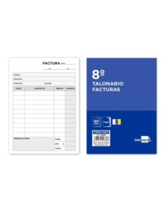 TALONARIO LIDERPAPEL FACTURAS 8. ORIGINAL Y 2 COPIAS T300 CON I.G.I.C.