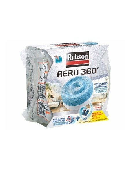 RECAMBIO PASTILLA DESHUMIDIFICADOR RUBSON AERO 360. AROMATERAPIA FLORES