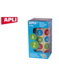 GOMETS APLI AUTOADHESIVO REDONDO ABECEDARIO 20 MM DIAMETRO MULTICOLOR