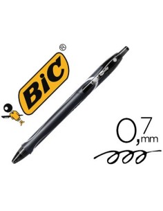 BOLIGRAFO BIC GELOCITY QUICK DRY RETRACTIL TINTA GEL NEGRO PUNTA DE 0,7 MM