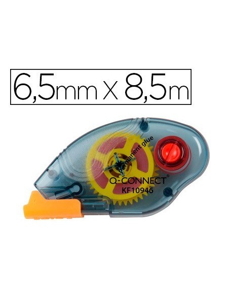 PEGAMENTO Q-CONNECT ROLLER COMPACT PERMANENTE 6,5 MM DE ANCHO X 8,5 MT - UNIDAD