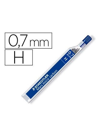 MINAS STAEDTLER MARS MICRO GRAFITO 0,7 MM H TUBO CON 12 UNIDADES