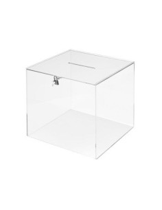 URNA ELECTORAL ARCHIVO 2000 CUADRADA CON LLAVE METACRILATO 3 MM 300X300X300 MM