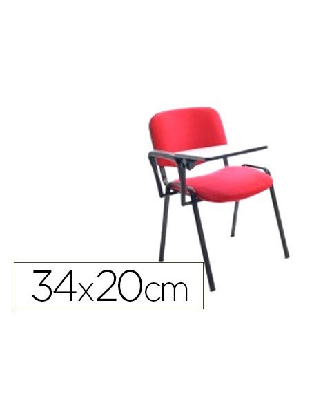 PALA ESCRITURA ROCADA DERECHA PARA SILLA CONFIDENTE PLEGABLE PVC 34X20 CM COLOR NEGRO