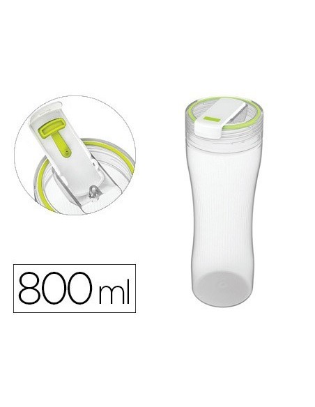 VASO BEBIDAS OFFISYS CAPACIDAD 0,8 L DOBLE APERTURA LIMPIEZA FACIL 100% HERMETICO 81X240 MM