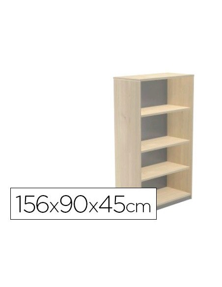 ARMARIO ROCADA CON CUATRO ESTANTES SERIE STORE 156X90X45 CM ACABADO AA01 HAYA/HAYA
