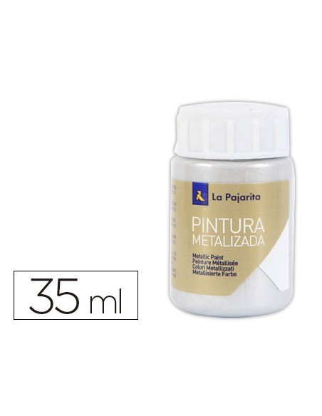 PINTURA METALIZADA LA PAJARITA PLATA 35 ML
