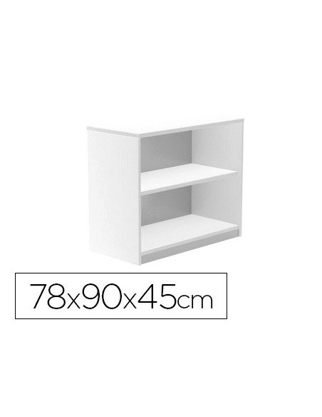 ARMARIO ROCADA CON DOS ESTANTES SERIE STORE 78X90X45 CM ACABADO AW04 BLANCO/BLANCO