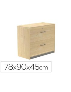 ARMARIO ROCADA CON DOS CAJONES SERIE STORE 78X90X45 CM ACABADO AA01 HAYA/HAYA