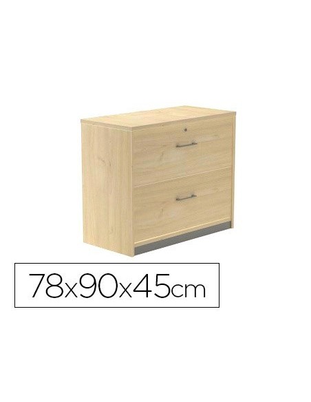 ARMARIO ROCADA CON DOS CAJONES SERIE STORE 78X90X45 CM ACABADO AA01 HAYA/HAYA