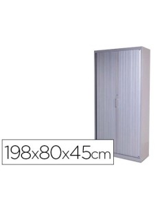 ARMARIO METALICO ROCADA DOS PUERTAS TIPO PERSIANA INCLUYE CUATRO BALDA SERIE STORE 198X80X45 CM ACABADO AC00