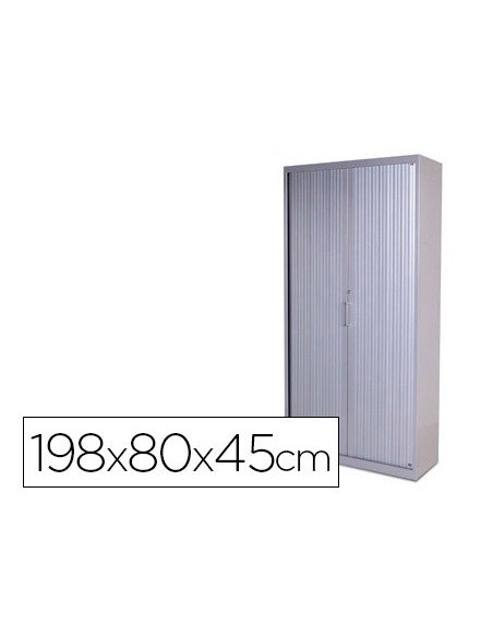 ARMARIO METALICO ROCADA DOS PUERTAS TIPO PERSIANA INCLUYE CUATRO BALDA SERIE STORE 198X80X45 CM ACABADO AC00