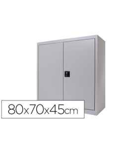 ARMARIO METALICO ROCADA DOS PUERTAS BATIENTES INCLUYE UNA BALDA 80X70X45 CM ACABADO AC00 GRIS/GRIS