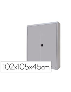 ARMARIO METALICO ROCADA DOS PUERTAS BATIENTES INCLUYE DOS BALDA 102X105X45 CM ACABADO AC00 GRIS/GRIS